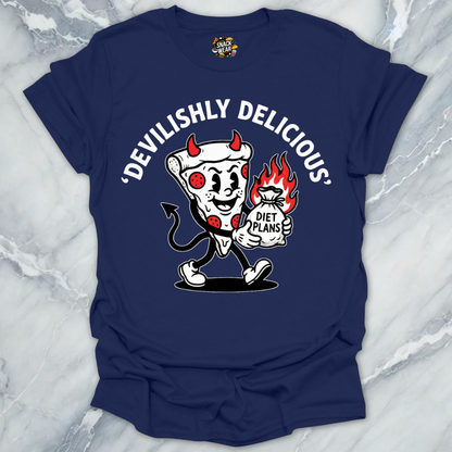 Retro Pizza Devilish Tattoo T-Shirt