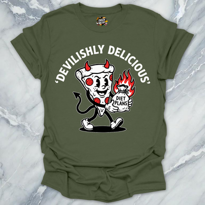 Retro Pizza Devilish Tattoo T-Shirt