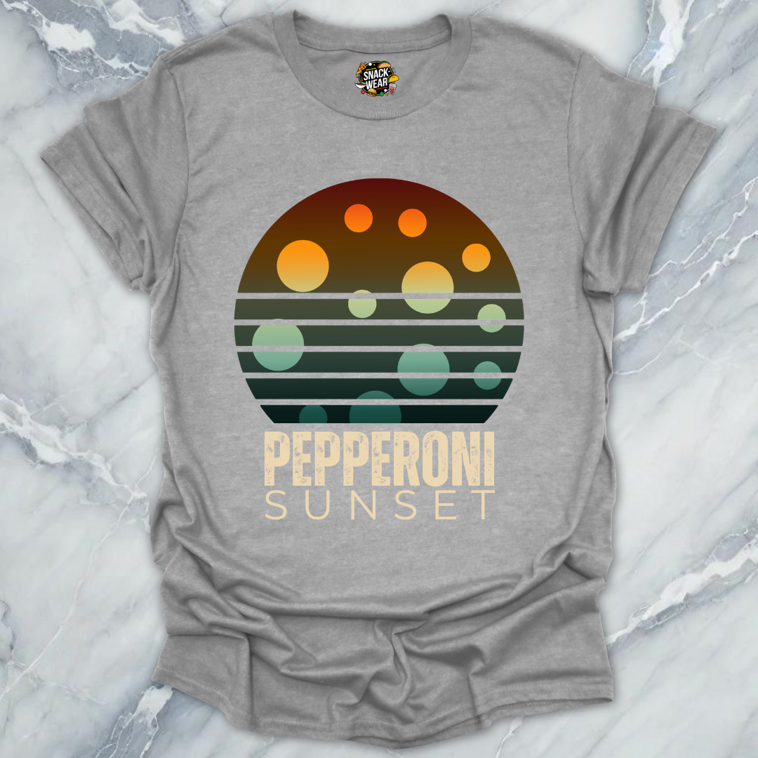 Pepperoni Sunset Pizza T-Shirt