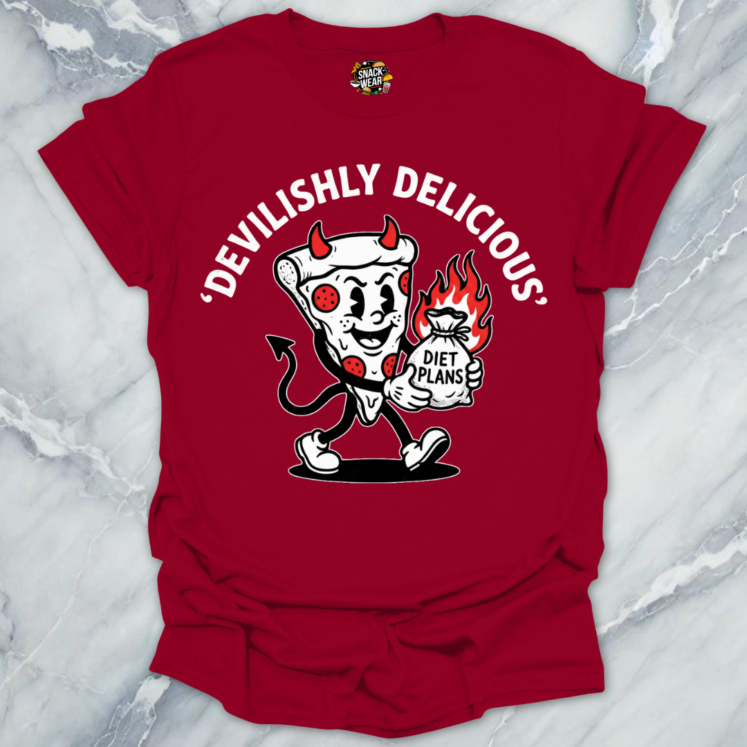 Retro Pizza Devilish Tattoo T-Shirt
