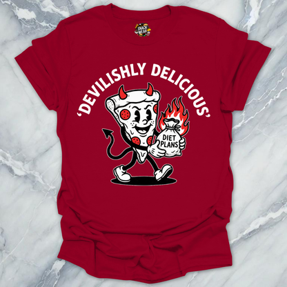 Retro Pizza Devilish Tattoo T-Shirt