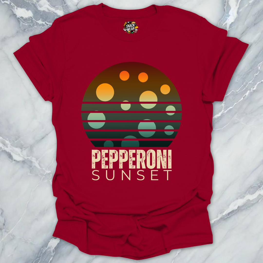 Pepperoni Sunset Pizza T-Shirt
