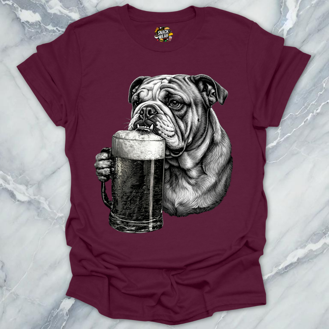 Bulldog With Beer T-Shirt