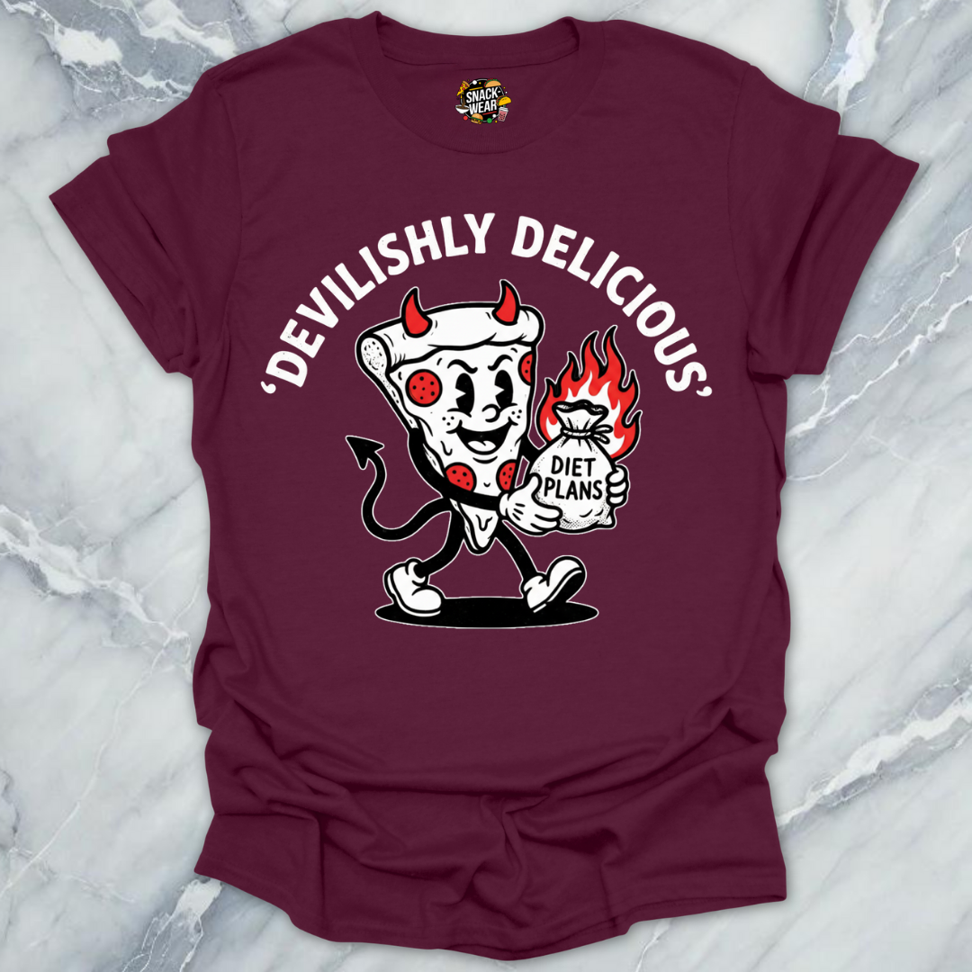 Retro Pizza Devilish Tattoo T-Shirt