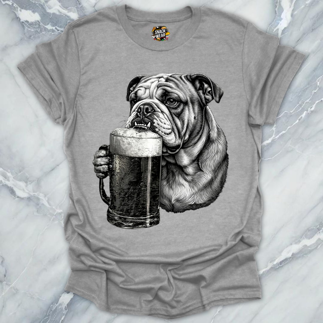 Bulldog With Beer T-Shirt