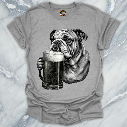 Bulldog With Beer T-Shirt
