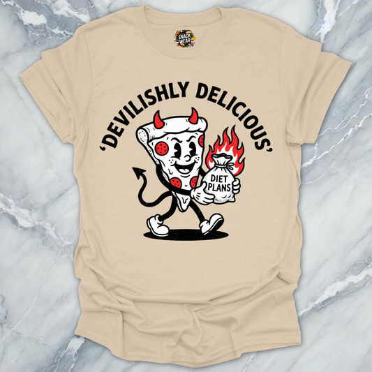 Retro Pizza Devilish Tattoo T-Shirt