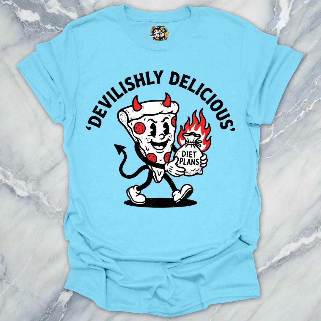 Retro Pizza Devilish Tattoo T-Shirt