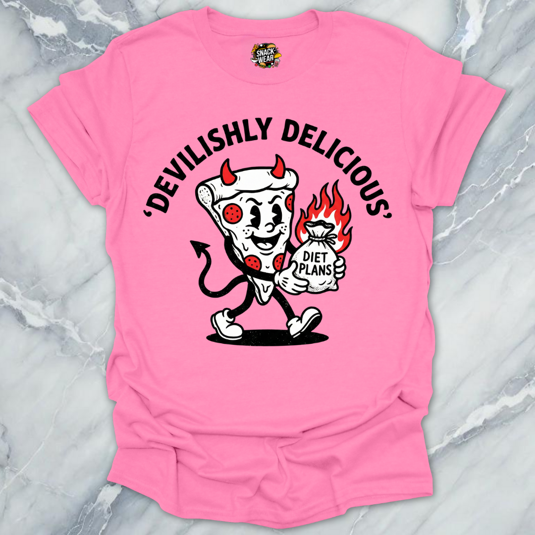 Retro Pizza Devilish Tattoo T-Shirt