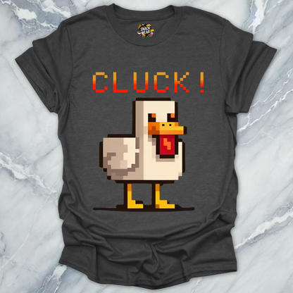 Retro Gamer Pixel Duck CLUCK! T-Shirt