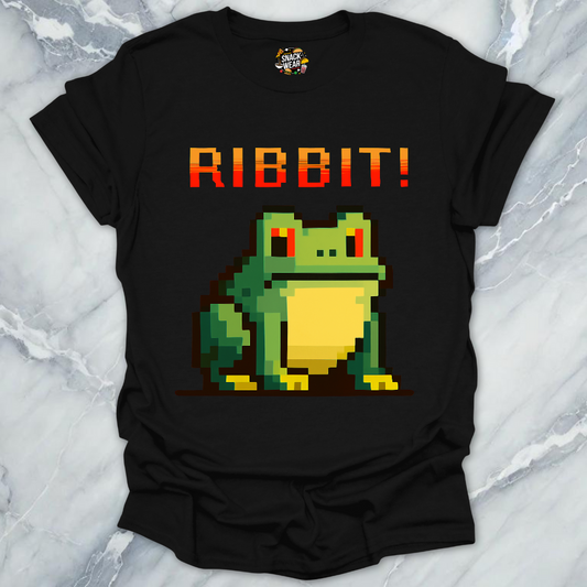 Retro Gamer Pixel Frog RIBBIT! T-Shirt