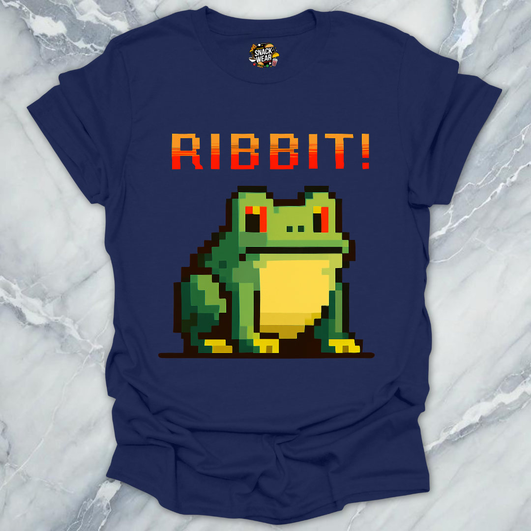 Retro Gamer Pixel Frog RIBBIT! T-Shirt