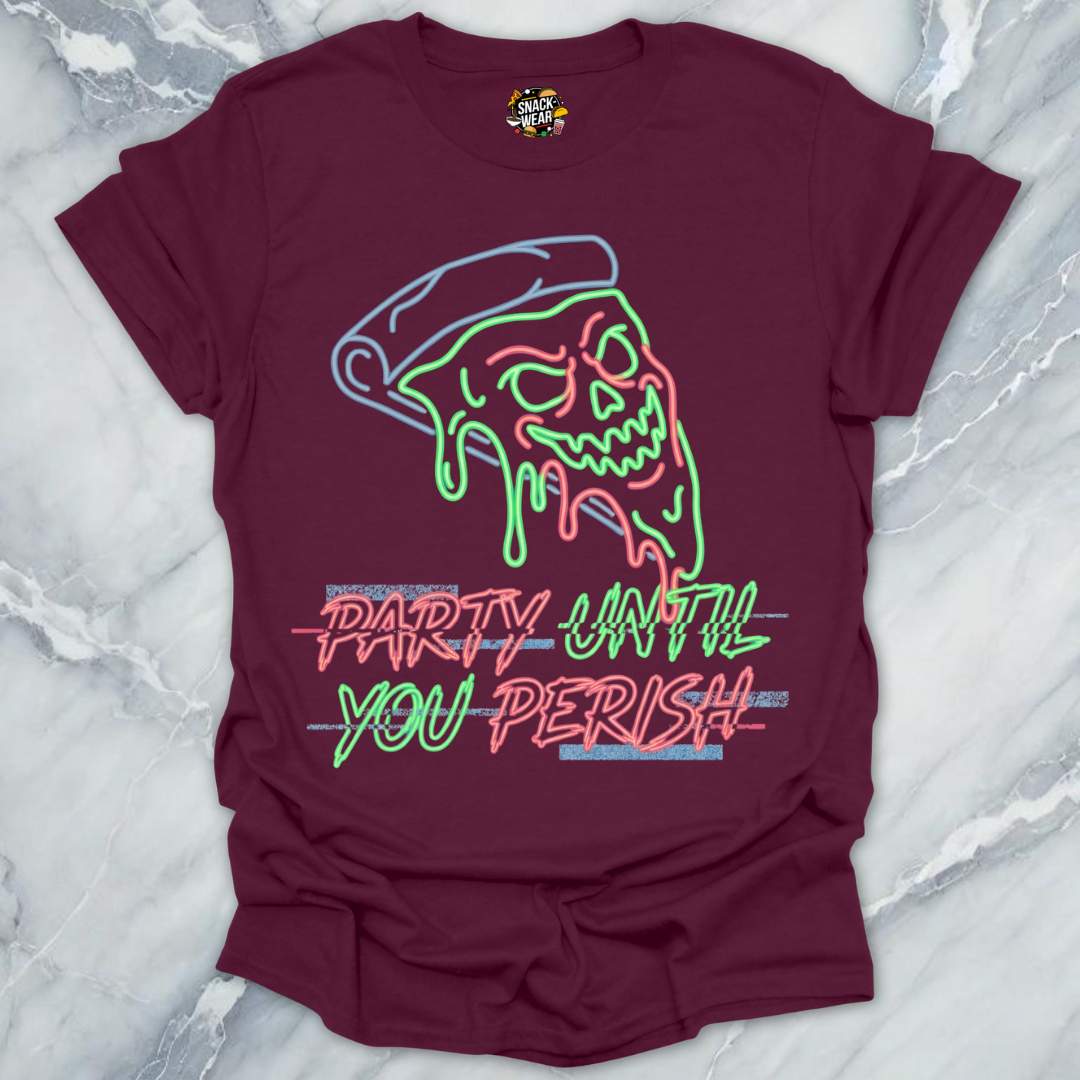 Pizza Skull Party T-Shirt