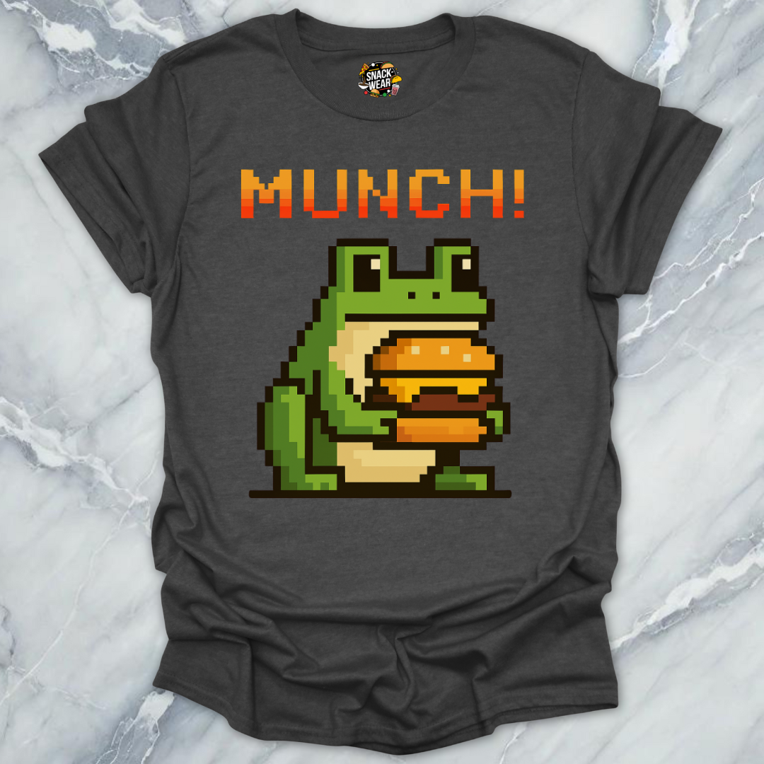 Retro Gamer Pixel Frog MUNCH! T-Shirt