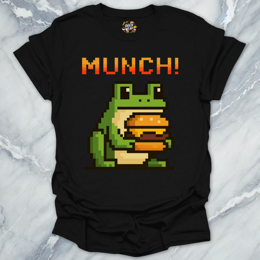Retro Gamer Pixel Frog MUNCH! T-Shirt