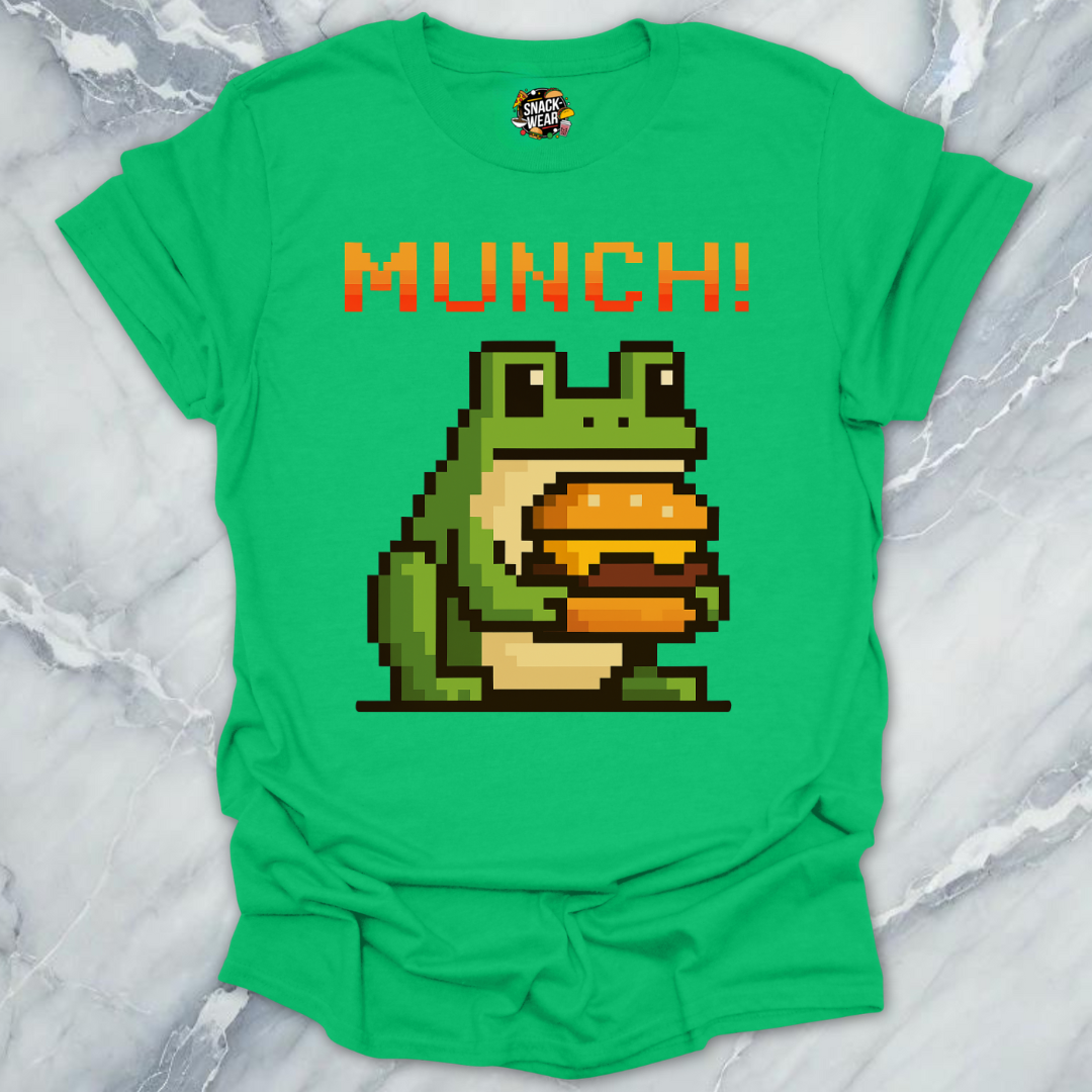 Retro Gamer Pixel Frog MUNCH! T-Shirt