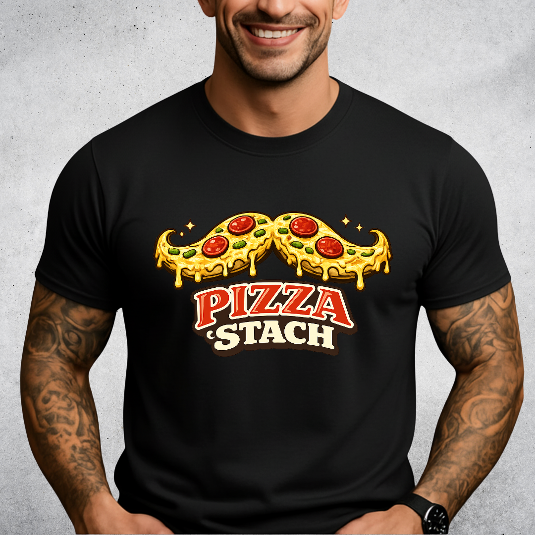 Pizza 'Stach Mustache T-Shirt