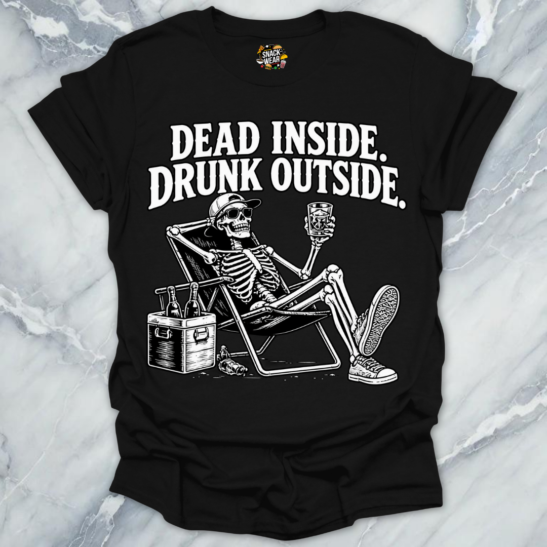 Dead Inside Drunk Outside Skeleton Shirt