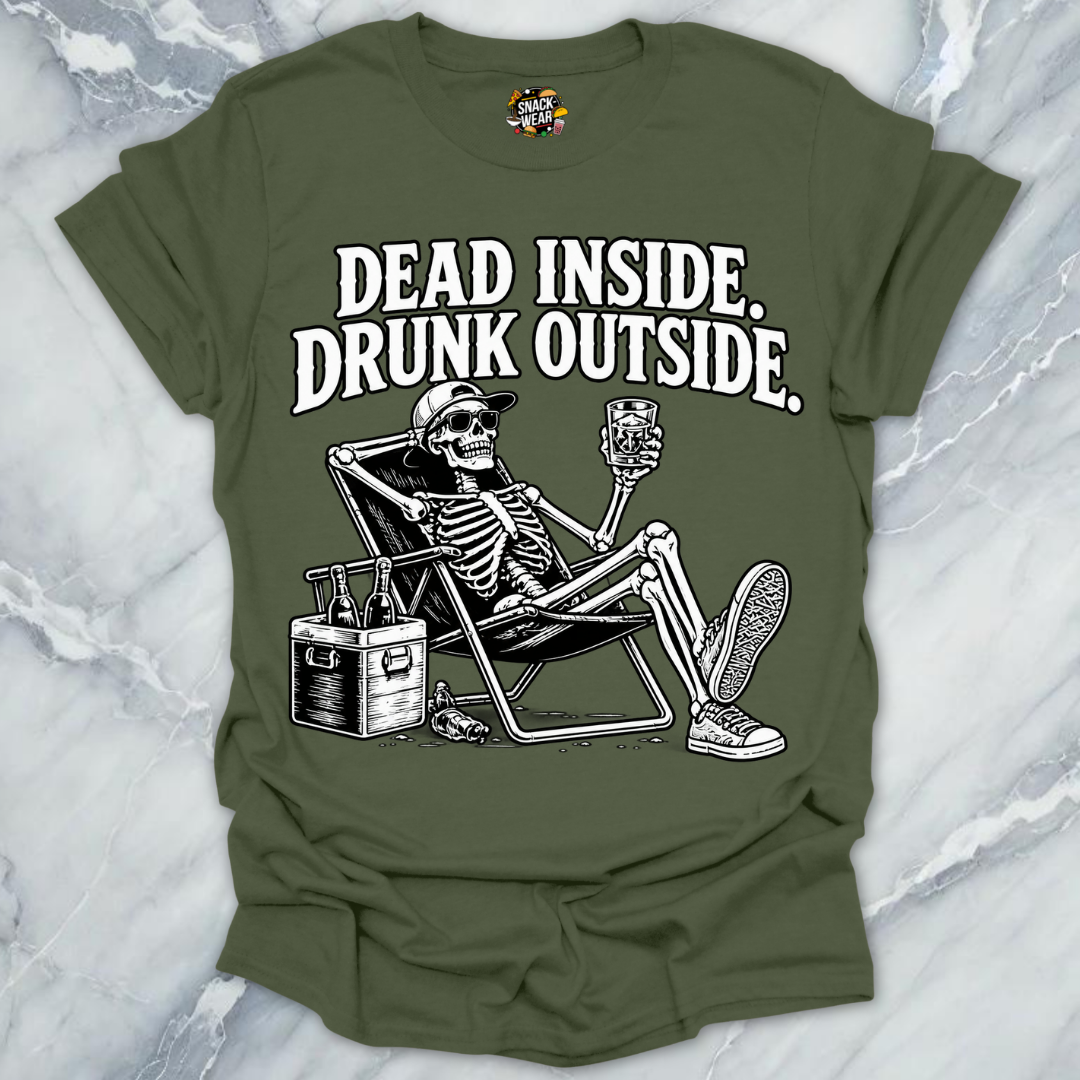 Dead Inside Drunk Outside Skeleton Shirt