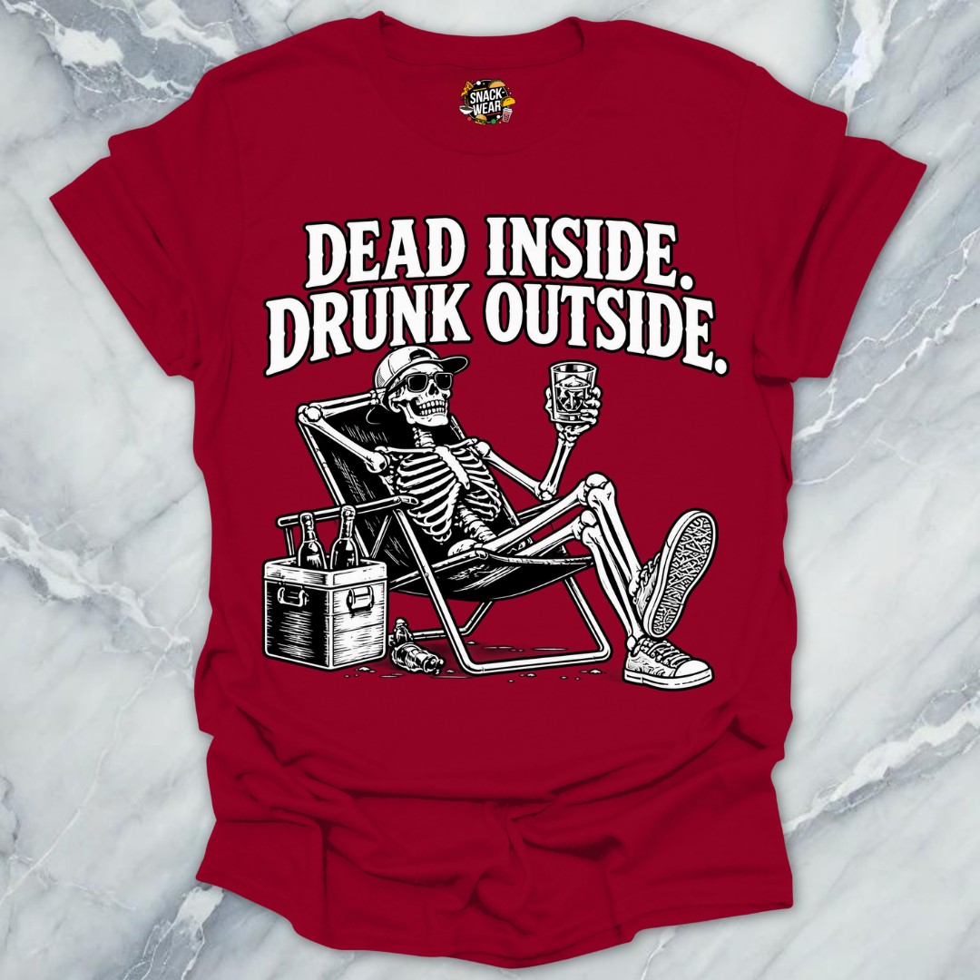 Dead Inside Drunk Outside Skeleton Shirt
