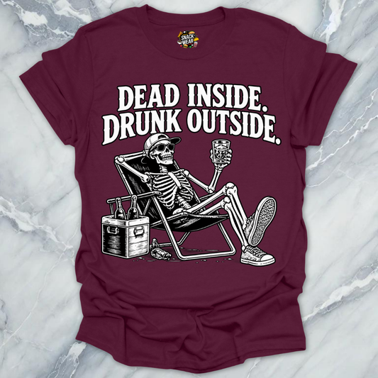 Dead Inside Drunk Outside Skeleton Shirt