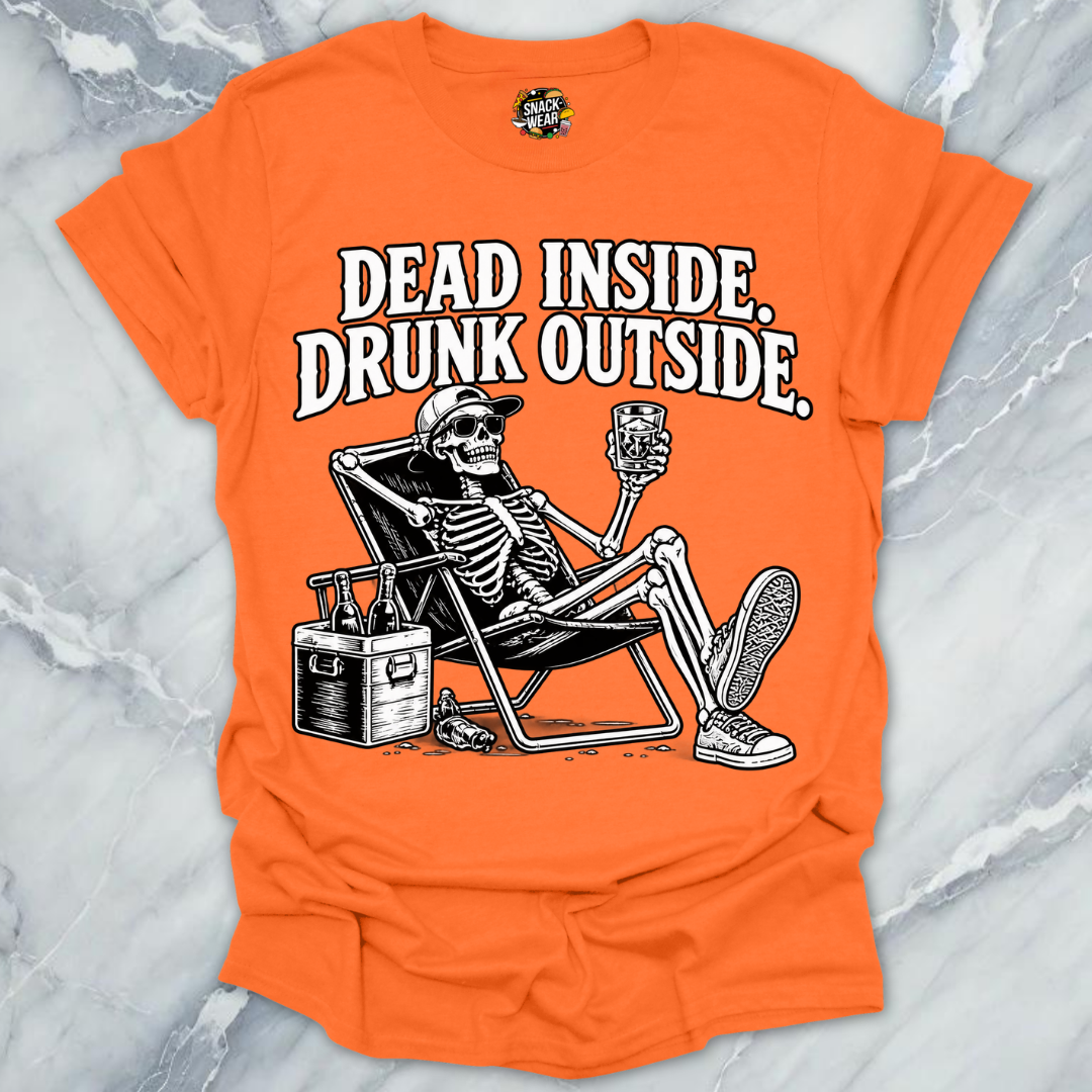 Dead Inside Drunk Outside Skeleton Shirt