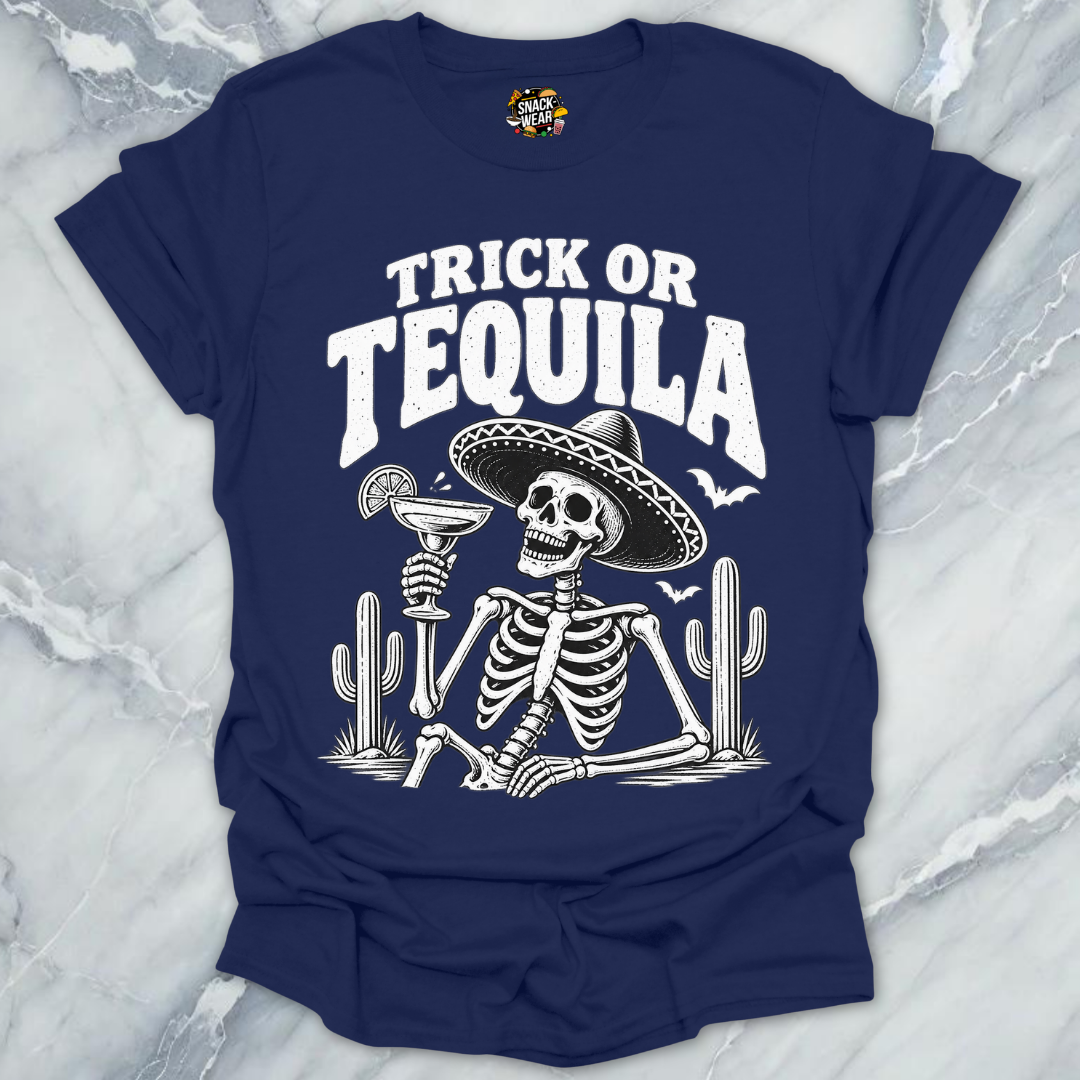 Trick Or Tequila Skeleton Shirt