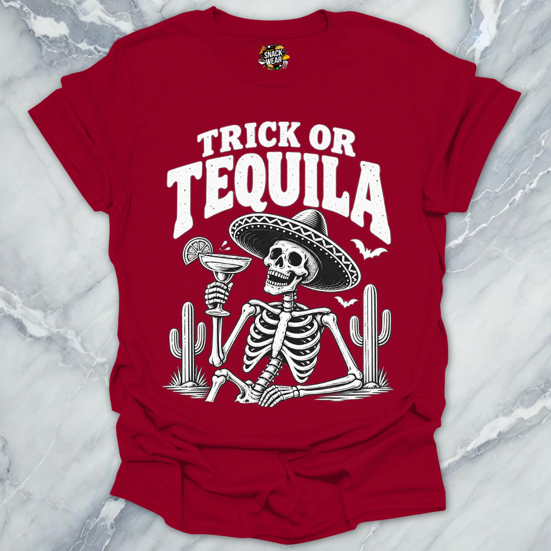 Trick Or Tequila Skeleton Shirt