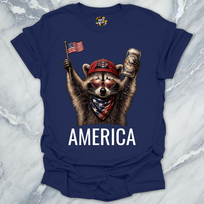 America Raccoon T-Shirt