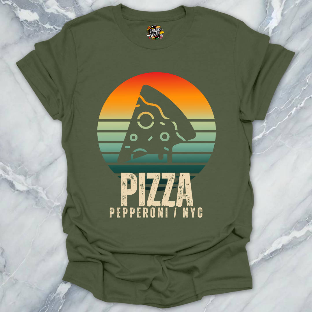 NYC Pizza Retro City Foodie T-Shirt
