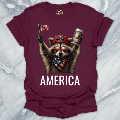 America Raccoon T-Shirt