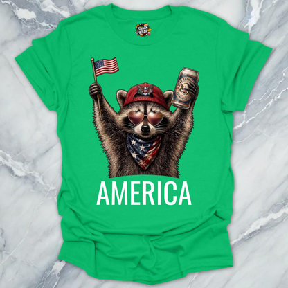 America Raccoon T-Shirt