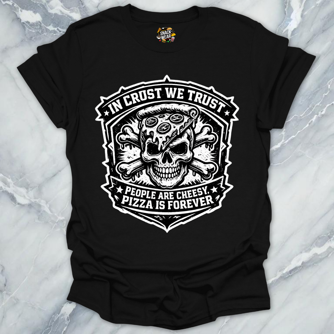 Crust Trust Pizza Skull T-Shirt