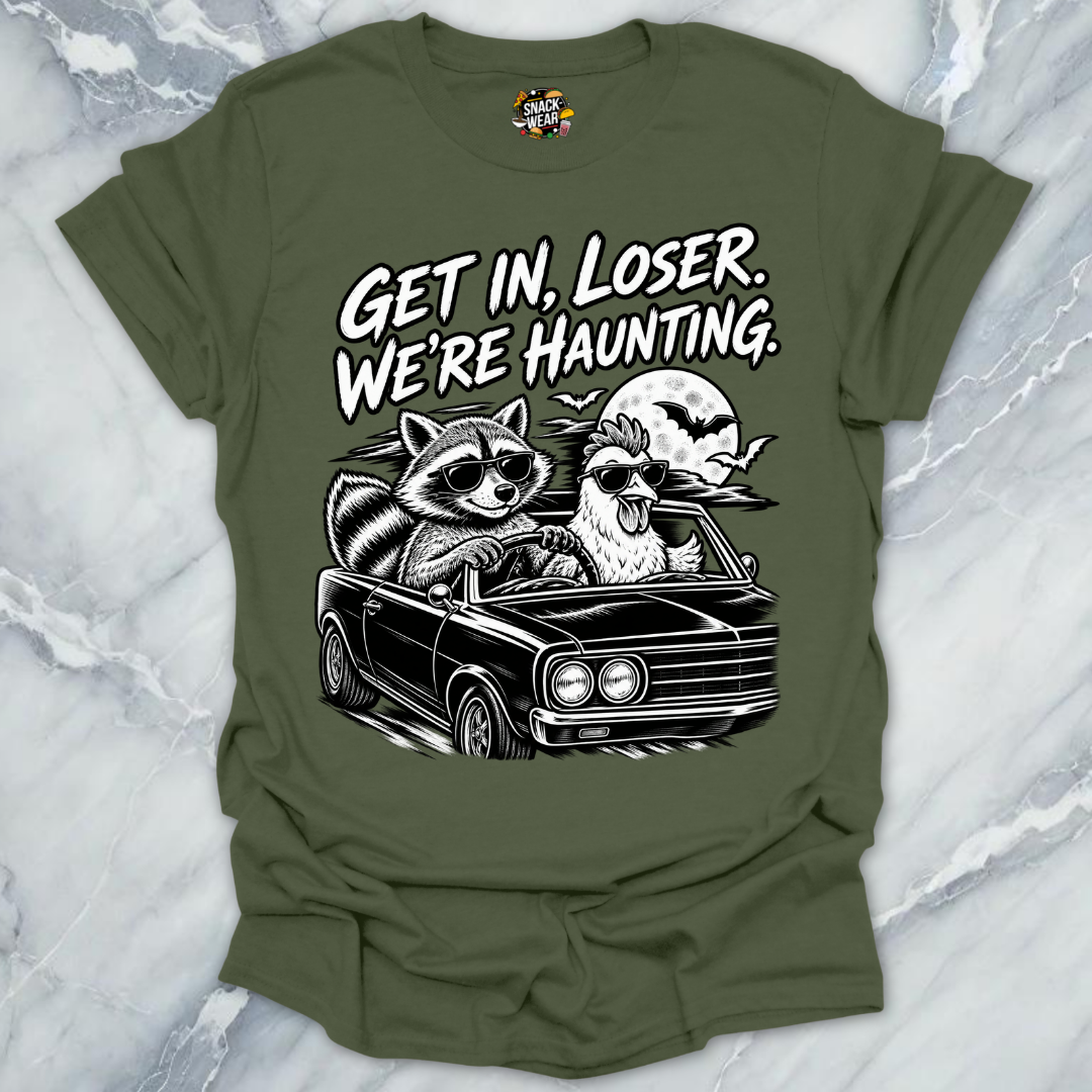 Get In Loser Haunting Car T-Shirt