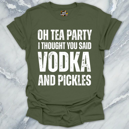 Tea Party Vodka Pickles T-Shirt