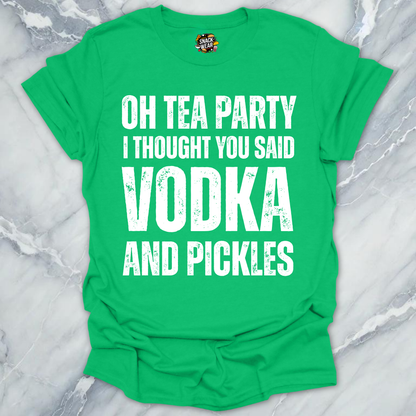 Tea Party Vodka Pickles T-Shirt