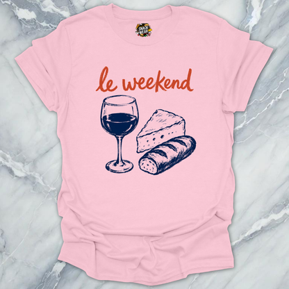 Le Weekend Wine Cheese T-Shirt