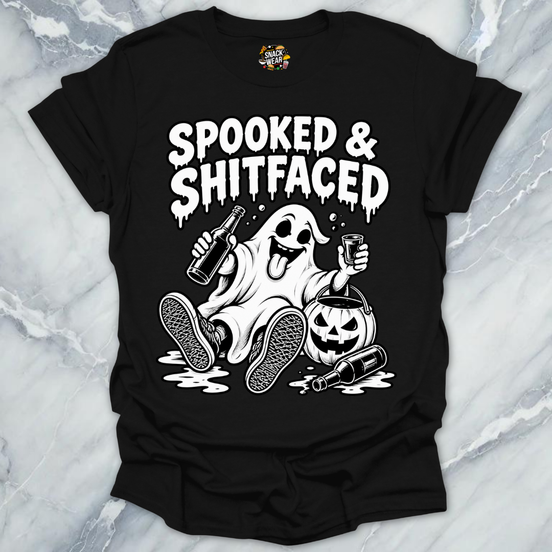 Spooked And Shitfaced BW Shirt