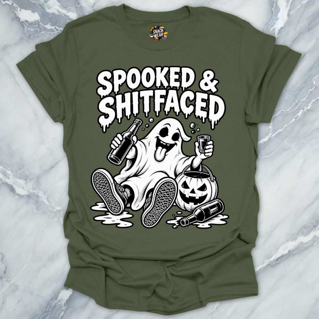 Spooked And Shitfaced BW Shirt