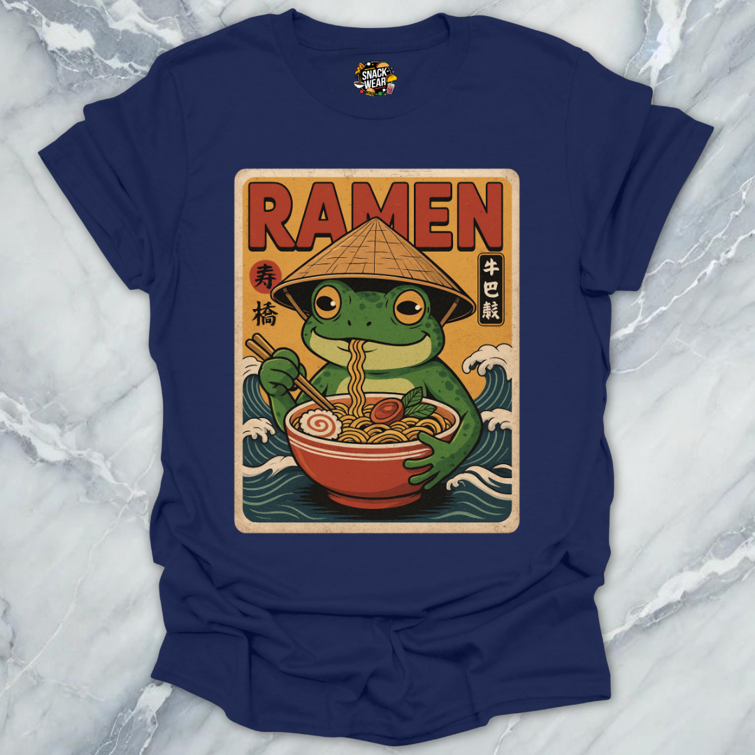 Japanese Noodle Frog Poster T-Shirt