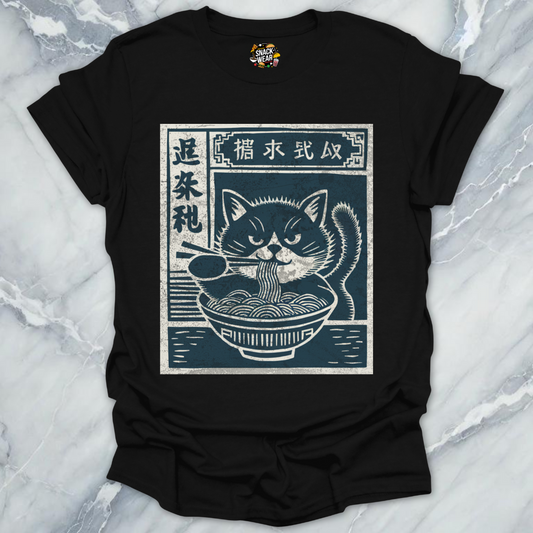 Ramen Cat Retro Japanese Ad T-Shirt