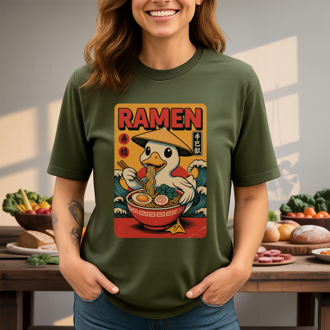 Vintage Japanese Noodle Duck T-Shirt