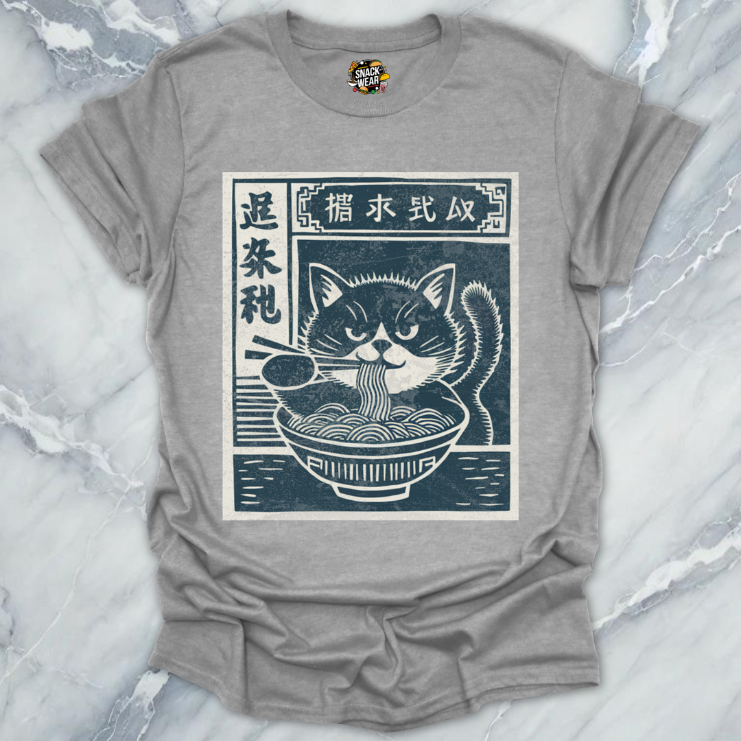 Ramen Cat Retro Japanese Ad T-Shirt