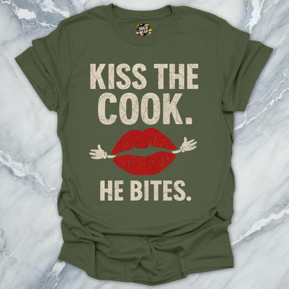 Kiss the Cook He Bites T-Shirt