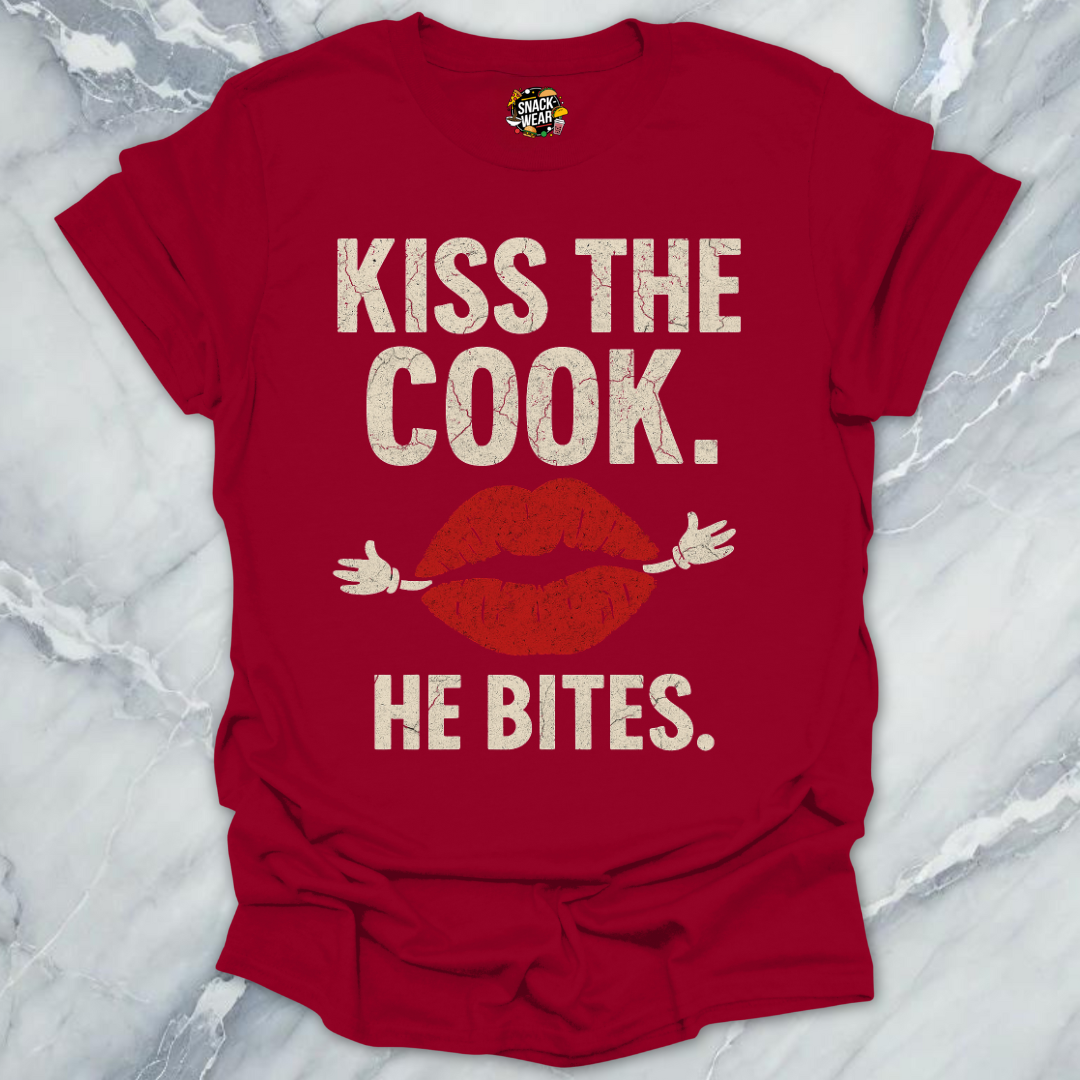 Kiss the Cook He Bites T-Shirt