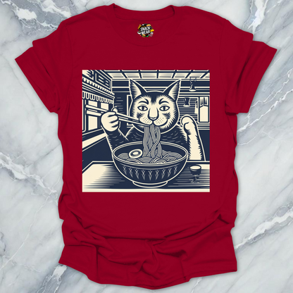 Ramen Cat – Traditional Japanese Ink Art Ramen Lover Tee T-Shirt