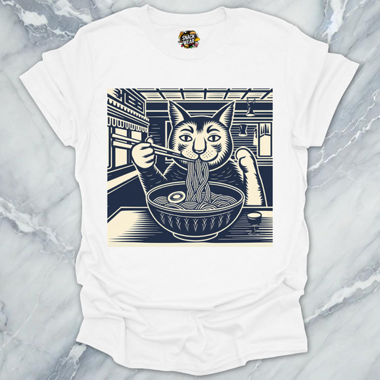 Ramen Cat – Traditional Japanese Ink Art Ramen Lover Tee T-Shirt