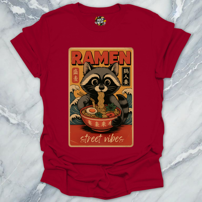 Ramen Raccoon Japanese Poster T-Shirt