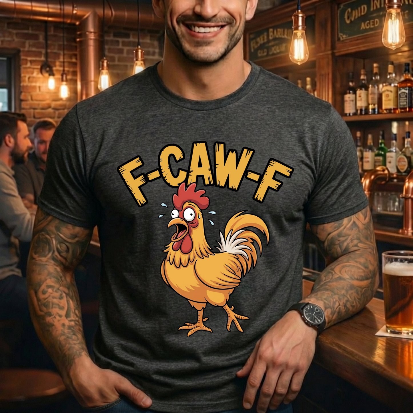 F-CAW-F Chicken Rooster T-Shirt