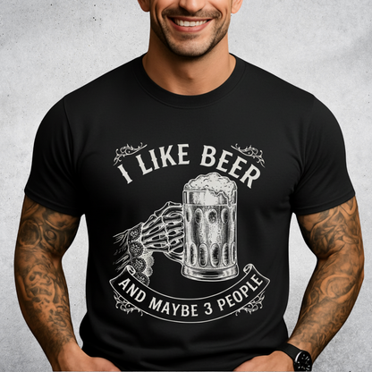 Beer Introvert Skeleton T-Shirt